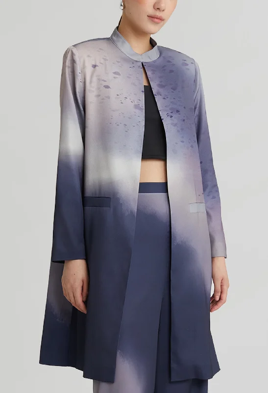 nichii X NURITA HARITH Gradient Indigo Long Jacket Geometric
