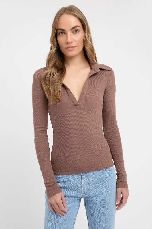 Natalia Long Sleeve Top Cozy Women's Sherpa - lined