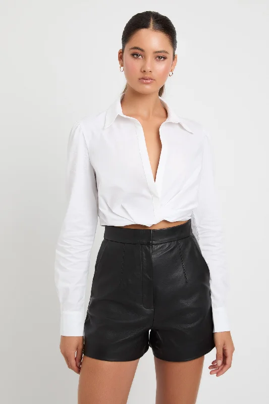Monaco Twist Front Shirt Sophisticated Women's 