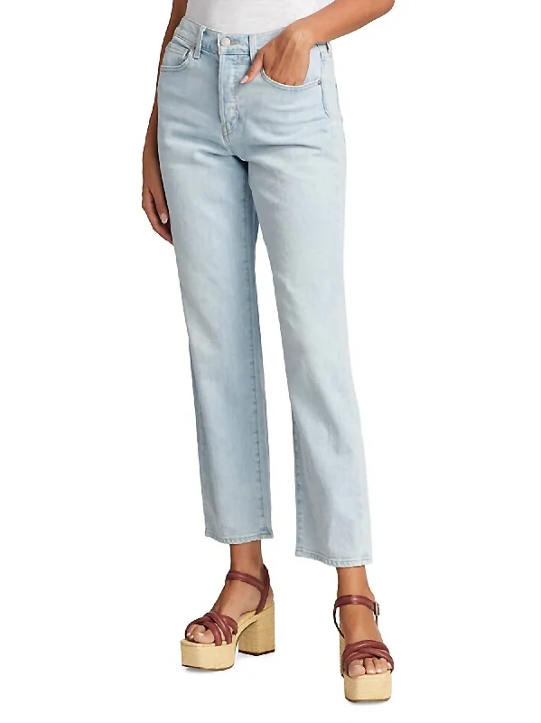 Blake High Rise Stretch Straight Leg Jean In Glacier Blue