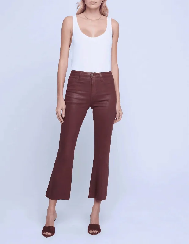 Kendra Coated Jeans In Cinnamon