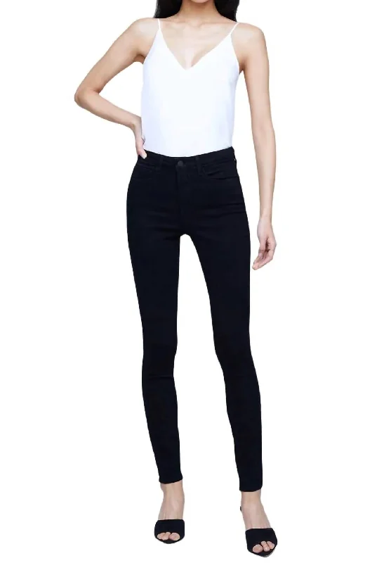 Marguerite High-Rise Skinny Jean In Noir Vacation
