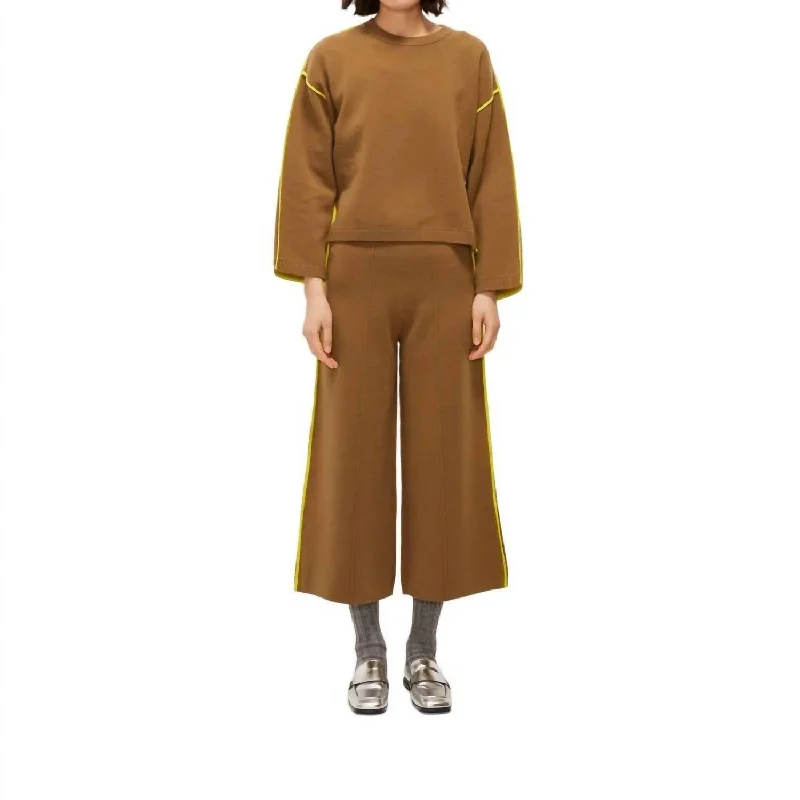 Active Trousers In Brown Bronze Feminine Women's Style 