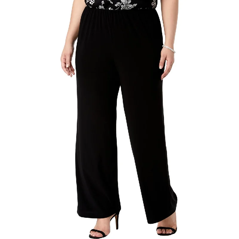 Alex Evenings Womens Plus Matte Jersey Straight Leg Pants Rugged Women's Outdoor 