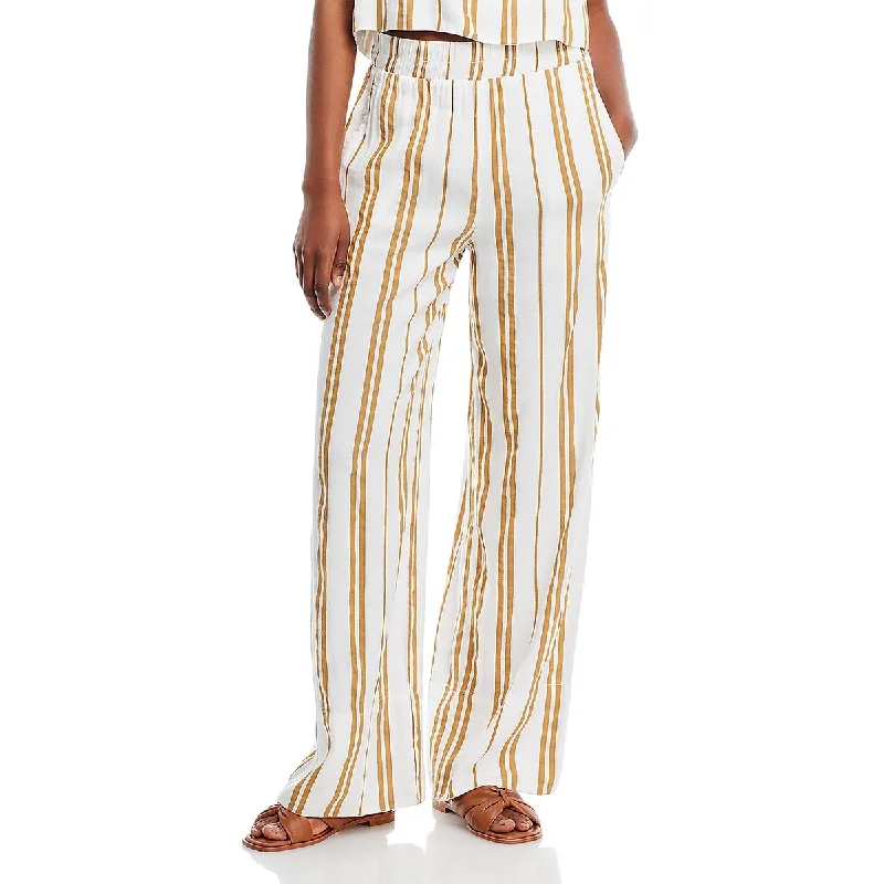 Bella Dahl Womens Linen Striped Wide Leg Pants Confident Women's Power