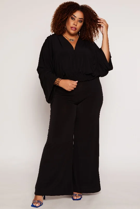 Plus Size High Waist Palazzo Pants Dynamic Women's Moto