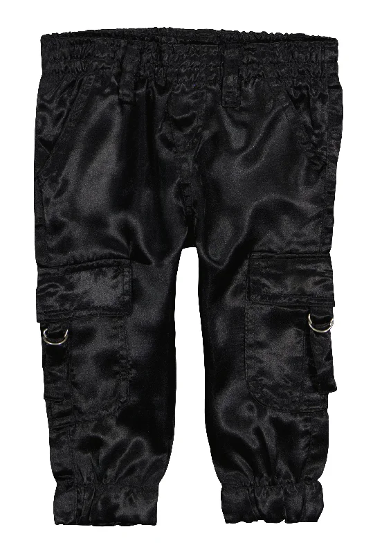 Toddler Girls Satin Cargo Pants