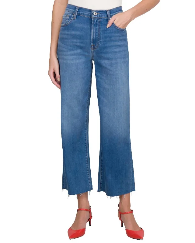 Cropped Alexa Jeans In Sapphire Blue Earthy Women's Hemp - based