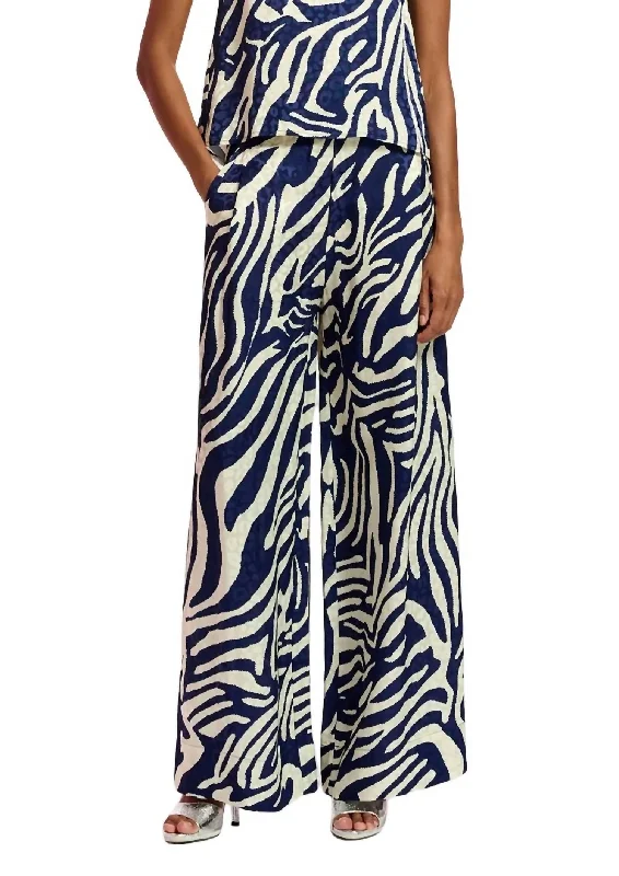 Fibonacci Wide Leg Pants In Navy