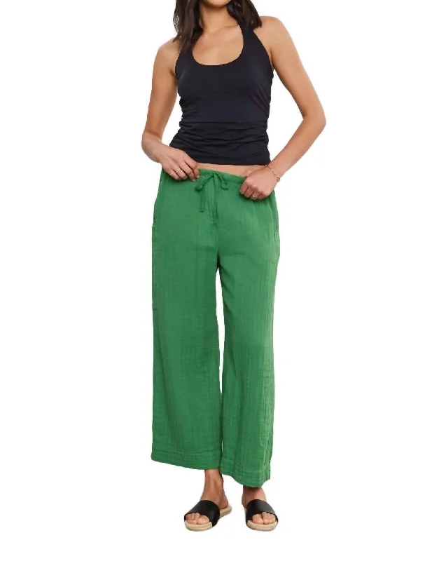 Franny Pant In Grass Minimalist Women's Casual