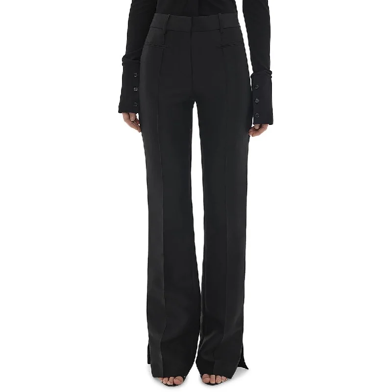 Helmut Lang Womens Linen Blend Office Straight Leg Pants Sophisticated Women's 