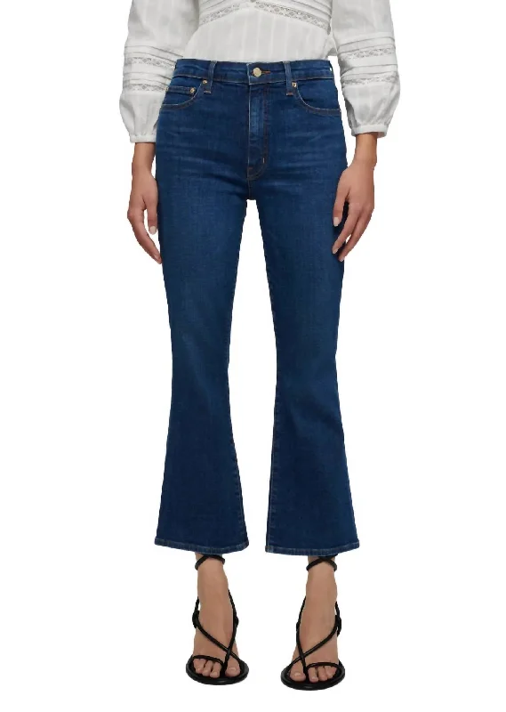 High Rise Crop Flare Jeans In Bleecker Refined Women's Hand - crafted