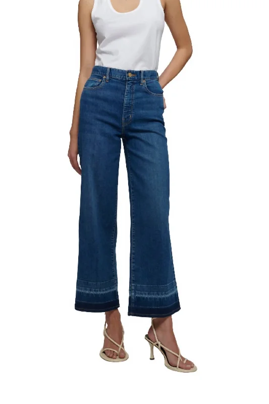 Isla High Rise Wide Crop Denim In Mercer Casual Women's Japanese 