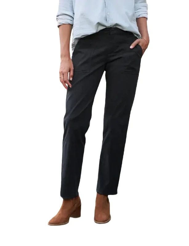 Italian Utility Pant In Washed Black Vintage Women's 1970S 