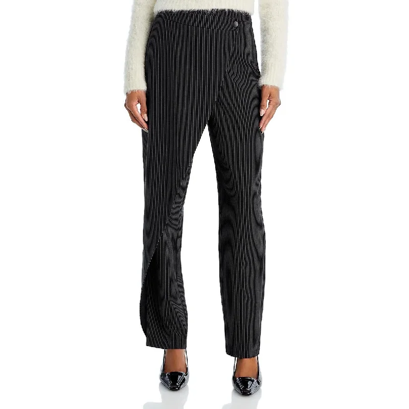 Lucy Paris Womens Pintripe Business Straight Leg Pants Bold Women's Statement