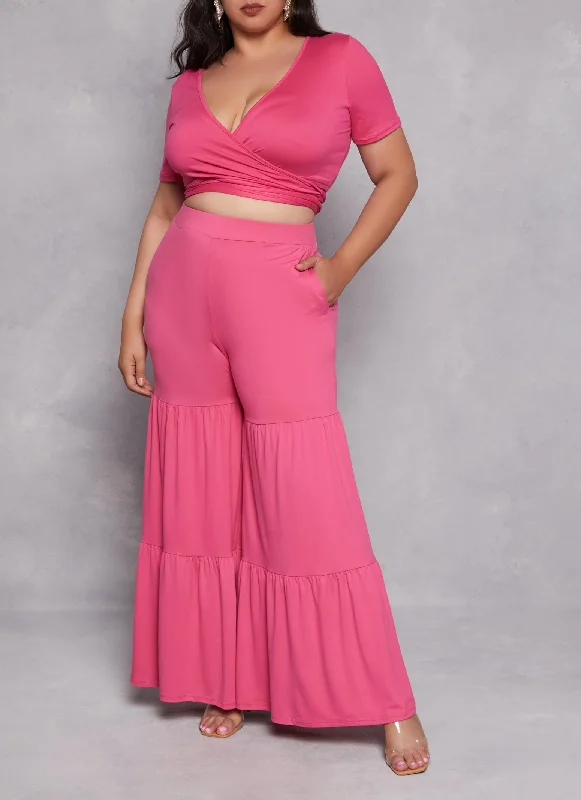 Plus Size Tiered Pants