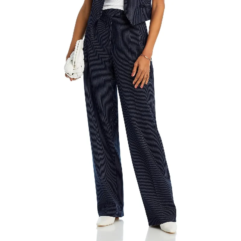 Rag & Bone Womens Marianne Ponte Pleated Wide Leg Pants Geometric