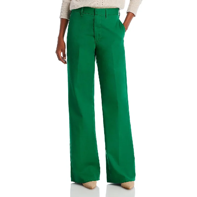 RE/DONE Womens Cotton Super High Rise Wide Leg Pants