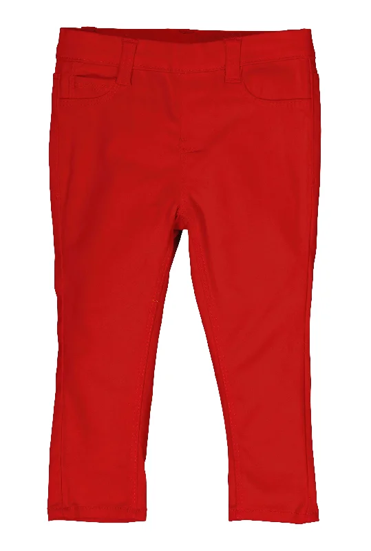 Toddler Girls Solid Twill Pull On Pants Sophisticated Women's 
