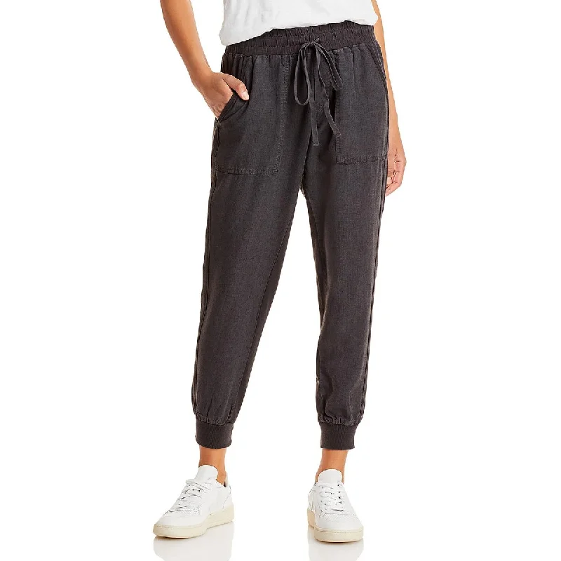 Splendid Womens Lakeside Linen Drawstring Jogger Pants