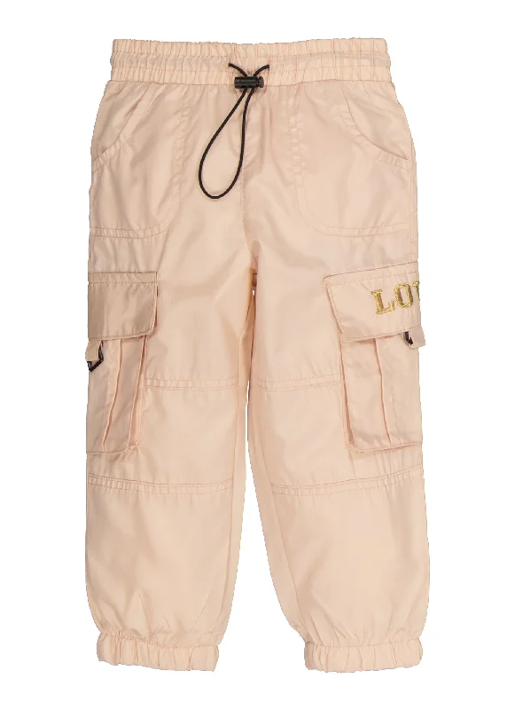 Toddler Girls Love Embroidered Cargo Pants