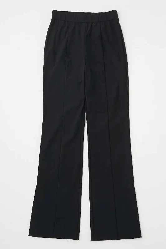 Stretch Slit Pants In Black Adventure