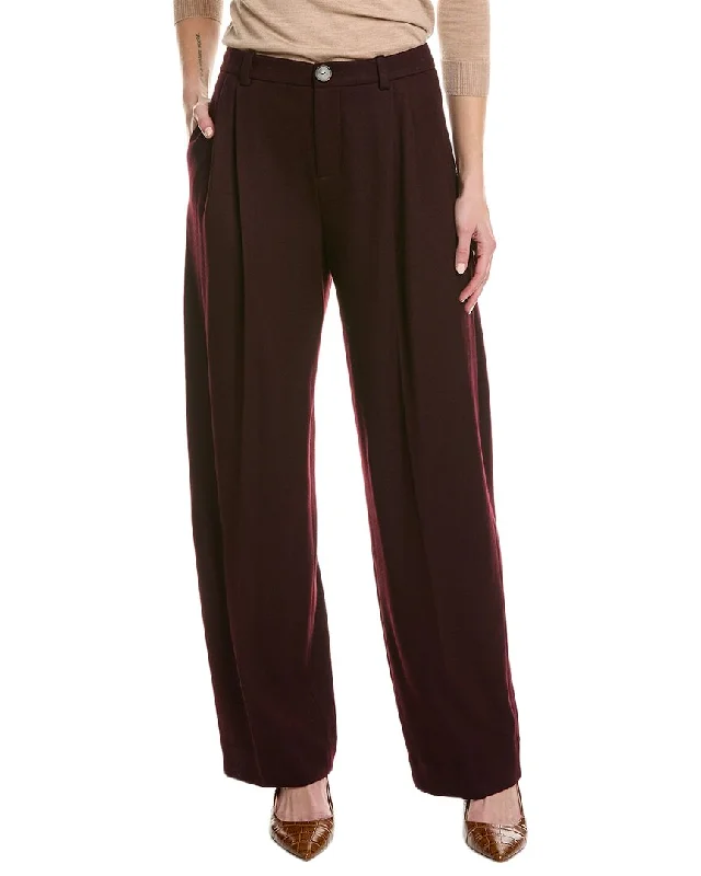 Vince Pleat Front Wool-Blend Pant Women