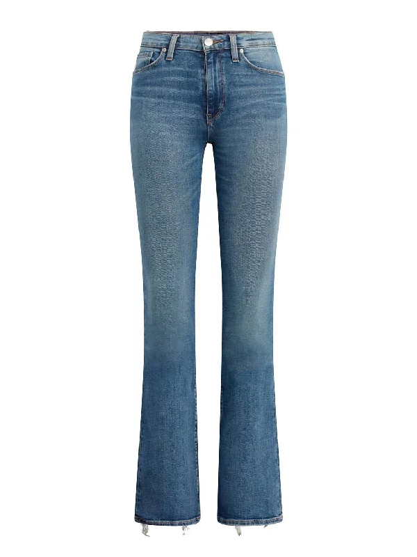 Women's Barbara High Rise Bootcut Jeans In Sandy Destroy Hem Sporty Women's Tennis Women's Barbara High Rise Bootcut Jeans In Sandy Destroy Hem Sporty Women's Tennis