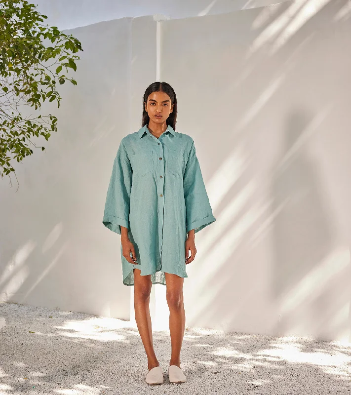 Blue Haze Shirt Dress