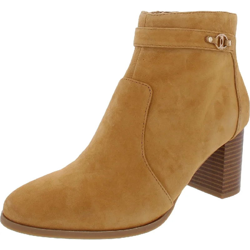 Charter Club Womens Palomaa Suede Embellished Ankle Boots