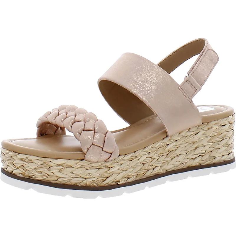 DV By Dolce Vita Girls Venti Metallic Braided Wedge Sandals