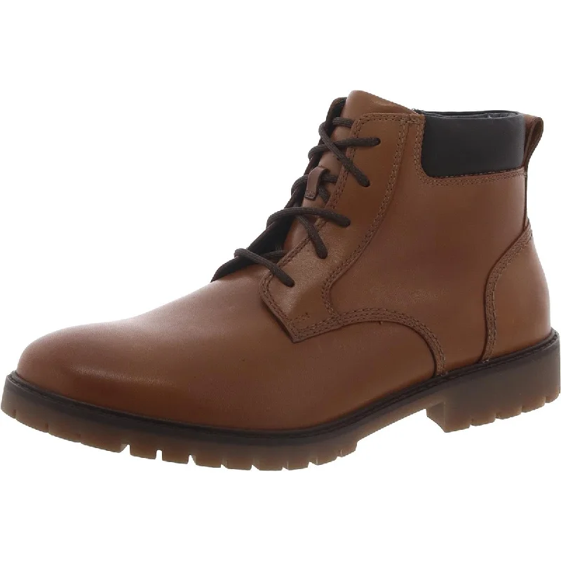 Johnston & Murphy Boys BK Patterson Leather Mid-Calf Combat & Lace-up Boots