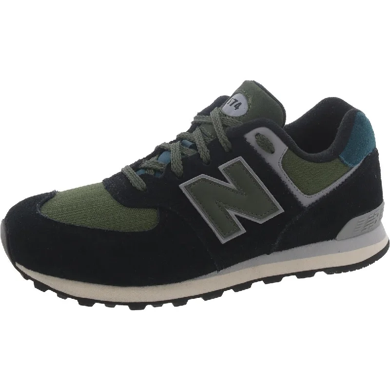 New Balance Boys 574 Faux Suede Lace-Up Running & Training Shoes