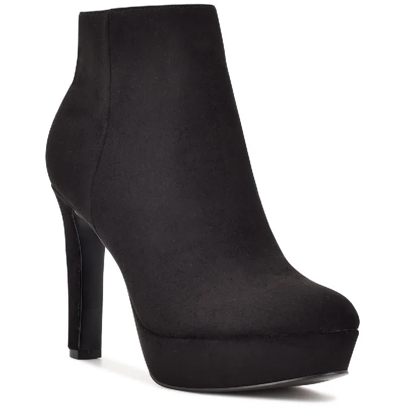 Nine West Womens Glowup 2 Zipper Platforms Ankle Boots