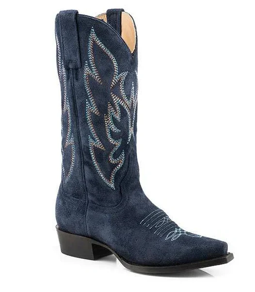 Women's Quinn Navy Suede Snip Toe Boot