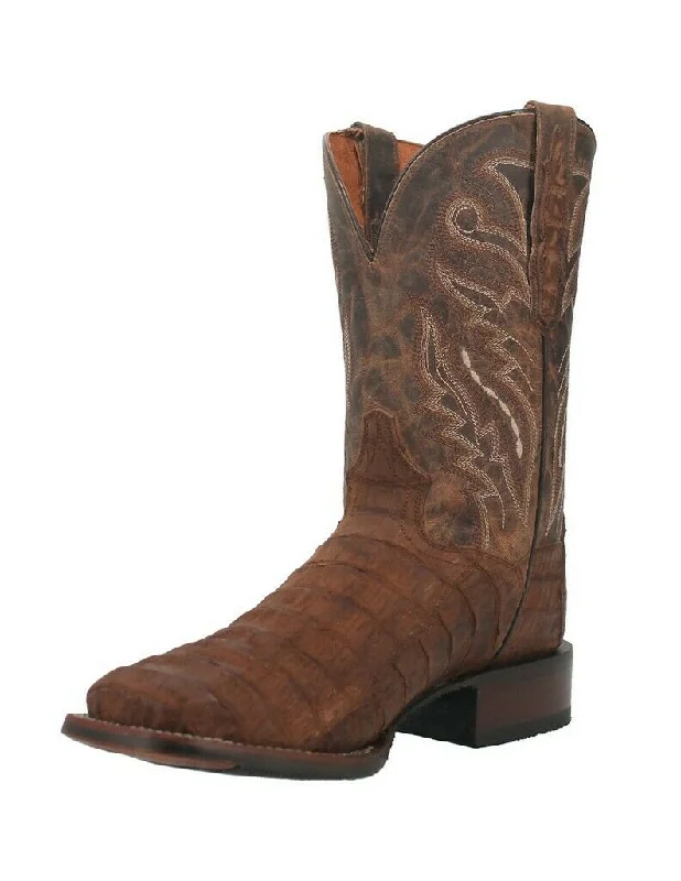 Dan Post Western Boots Mens Mickey Caiman Leather Tan DP4896 Monochromatic All - in - one