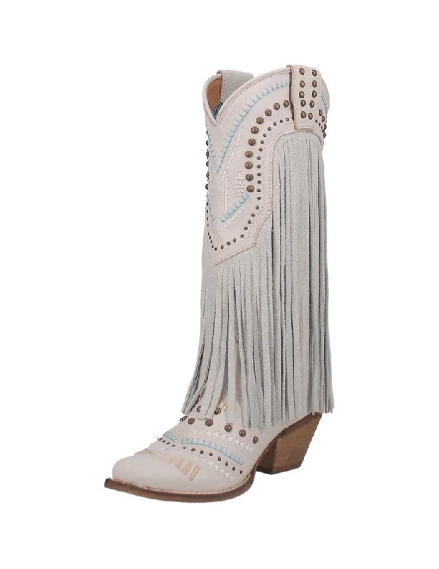 Dingo Western Boots Women's 13" Gypsy Fringe Snip DI737 WHT Cool Women's Distressed Dingo Western Boots Women's 13" Gypsy Fringe Snip DI737 WHT Cool Women's Distressed