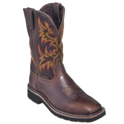 Justin Boots: Men's WK4689/SE4689 Brown Waterproof Stampede Boots Hip Women's Urban