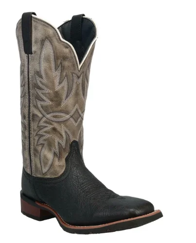 Laredo Men's Isaac Black & Grey Leather Boots 7910 Refined Women's 