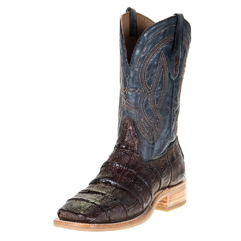 Men's Corral Rodeo Performance Chocolate Caiman Blue Embroidery Top Square A4057 Adventure Men's Corral Rodeo Performance Chocolate Caiman Blue Embroidery Top Square A4057 Adventure