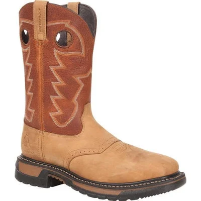 Men's Rocky Original Ride Waterproof Western Work Boots RKYW039 Laid - back Women's Vibe