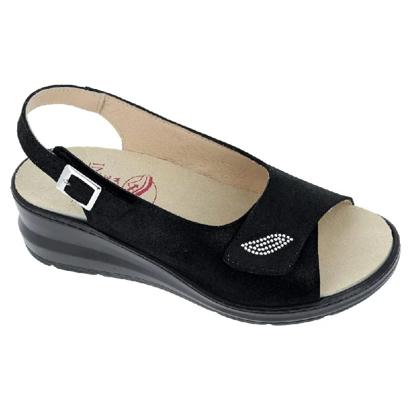 Sabatini Marzia Nero Brina Sandal (Women's) Sophisticated Women's Tailored