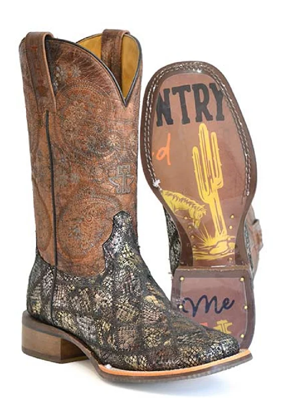 TIN HAUL WOMEN'S PYTHON BOOTS 14-021-0007-1503 Cool Women's Distressed