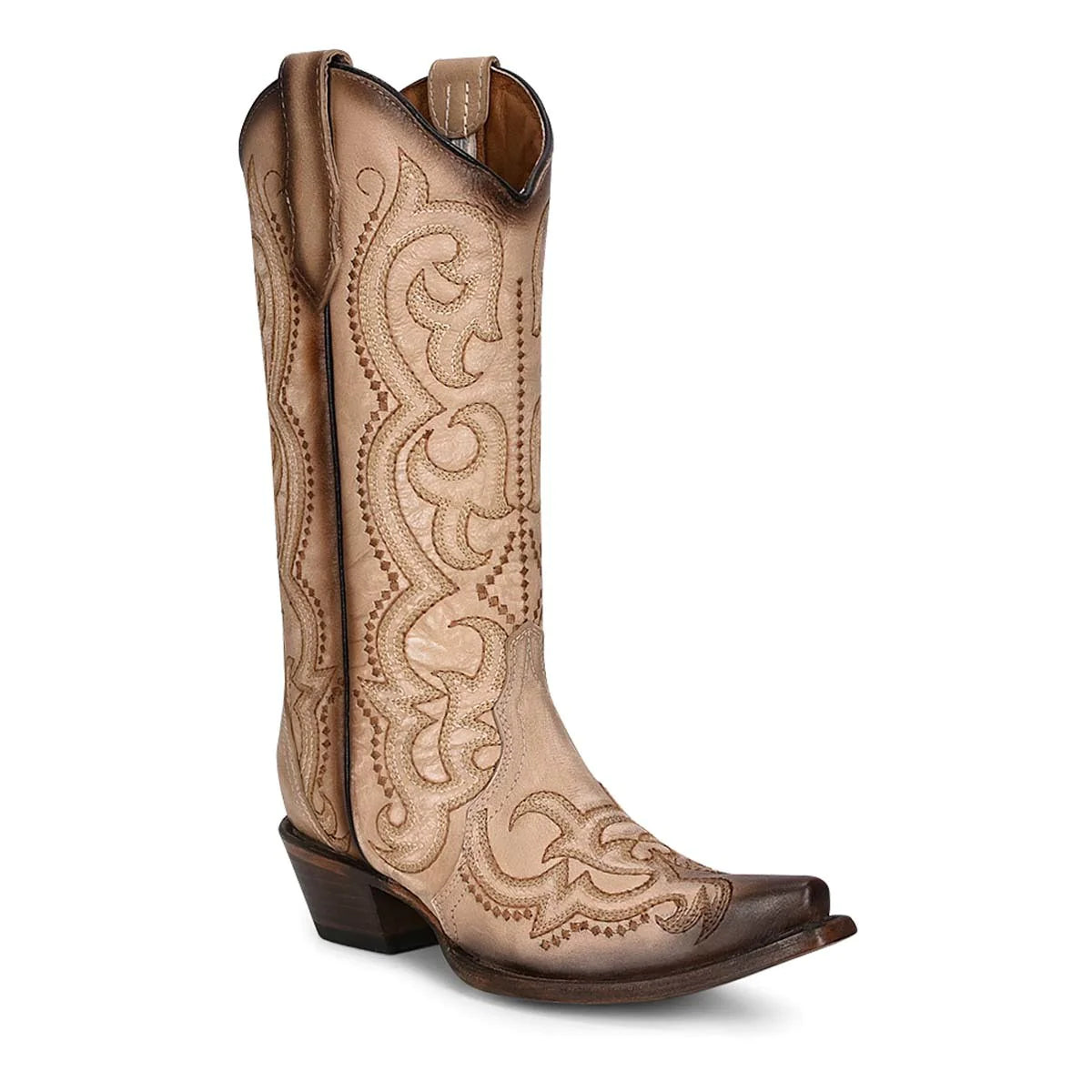 WOMEN'S CIRCLE G SAND WITH EMBROIDERY BOOTS L5870 Refined Women's Classic 