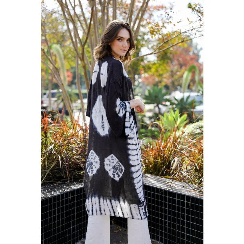 Tie Dye Kimono (Black)